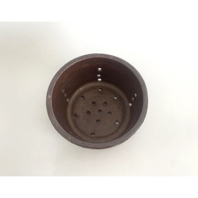 French Country French Stoneware Faisselle Cheese Mold For Sale - Image 3 of 7