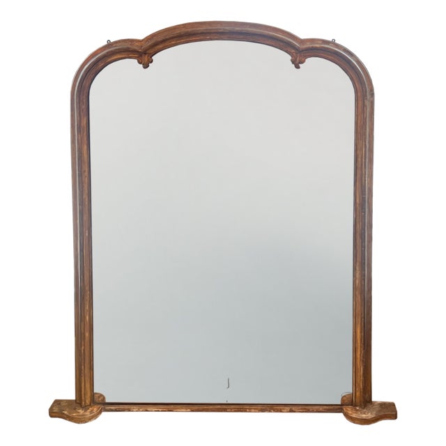 Large Late 19th Century French Overmantle Mirror For Sale