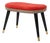 Scandinavian Stool in Red Velvet and Brass, 1950s For Sale