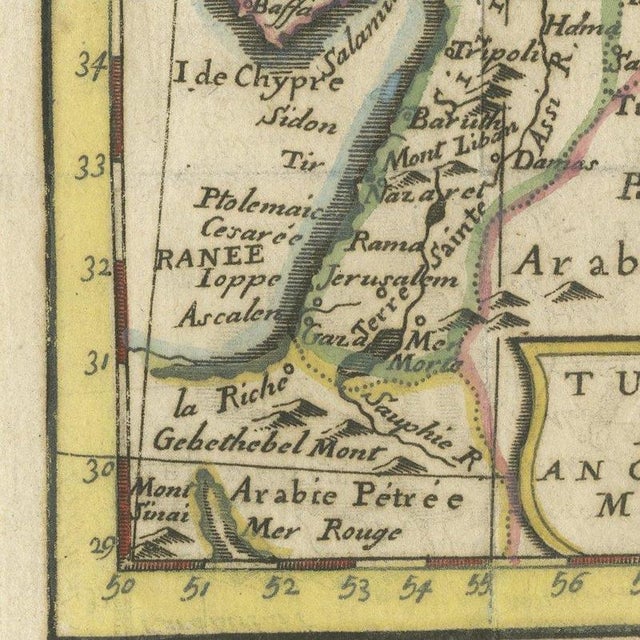 Paper Antique Map of Turkey in Asia, 1750 For Sale - Image 7 of 12