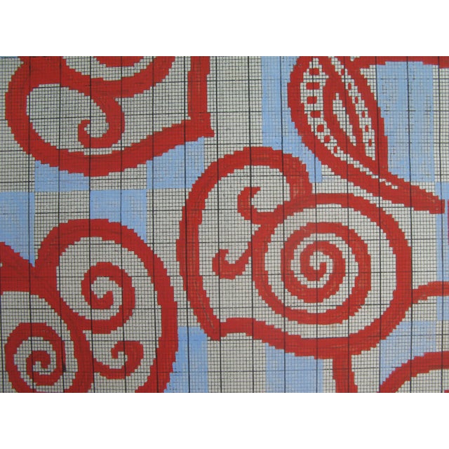 Antique hand-painted textile design, gouache on paper, c. 1930r. From the archive of a French company that produced...