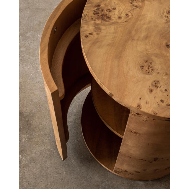 Vernier Burl Round Side Table, Right For Sale - Image 4 of 7