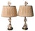 Art Noveau French Porcelain Lamps, 1950, Set of 2 For Sale