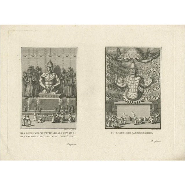 Late 18th Century Confucius and Buddha Amida in Japan, 1782, Paper For Sale - Image 5 of 5