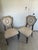 1940s 1940s Pair of Hollywood Regency Shield Back Side Chairs For Sale - Image 5 of 7