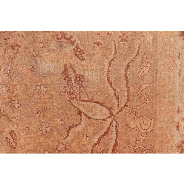 Authentic 19th Century Indian Amritsar Handmade Wool Rug For Sale In New York - Image 6 of 11