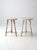 Farmhouse Pair of Vintage Cottage Pedestal Side Tables For Sale - Image 3 of 17