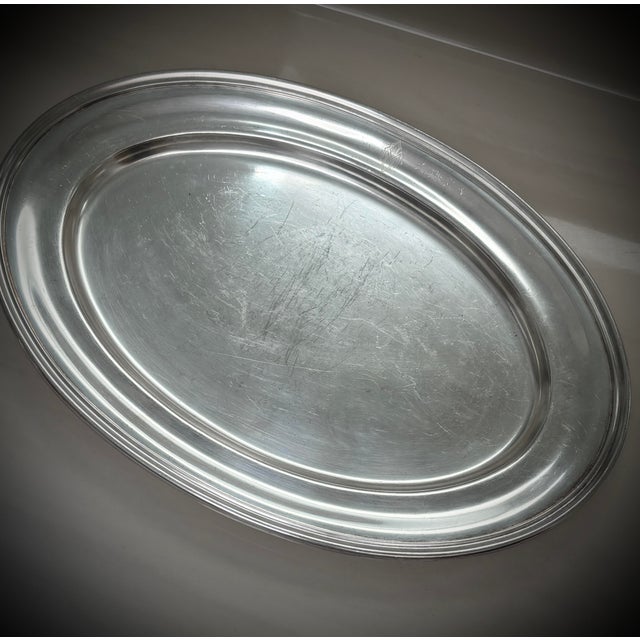 Silver Vintage Hotel Silver Plated Platter Midday Club Serving Tray Wallace’s For Sale - Image 8 of 9