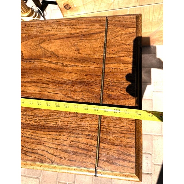Vintage Carved Wooden Bar Cabinet With Drop-Leaf Extensions. For Sale - Image 10 of 12