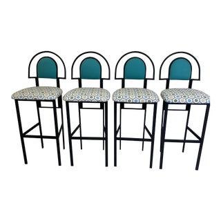 1980s Memphis Inspired Barstools - Set of 4 For Sale