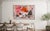 Abstract Contemporary Abstract Ink, Oil, Acrylic, Aquarylic Colors, Spray Paint on Natural Canvas "Orange County" by Manuela Karin Knaut For Sale - Image 3 of 5