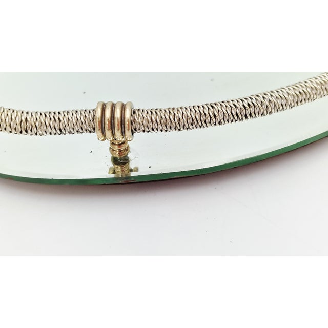 Mid-Century Hollywood Regency Oval Mirrored Tray, 1950s For Sale - Image 11 of 14