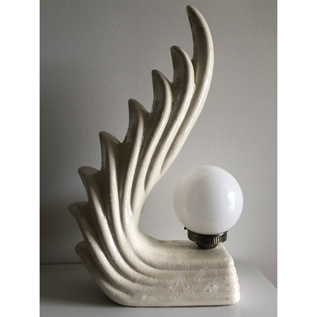 1970s Mid Century Art Deco Wave Table LampsA Pair Chairish