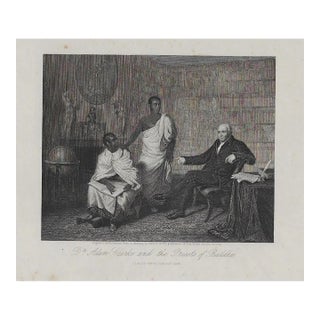 1844 Dr. Clarke and the Priests of Buddha Engraving For Sale