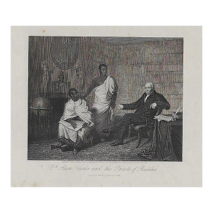 1844 Dr. Clarke and the Priests of Buddha Engraving