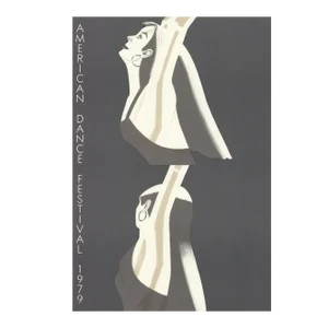 1979 Alex Katz 'William Dunas Dance, Pamela-American Dance Festival' Pop Art Black & White,Gray USA Lithograph