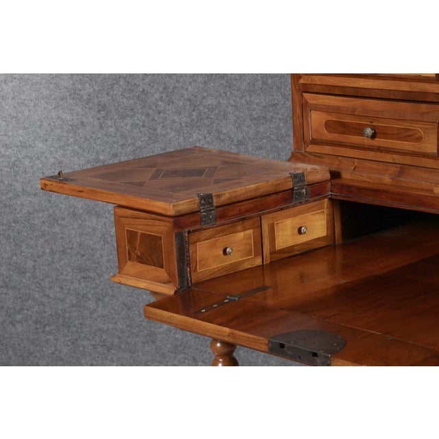 19 Century Late Renaissance Secretary in Walnut, 1750s For Sale - Image 13 of 18