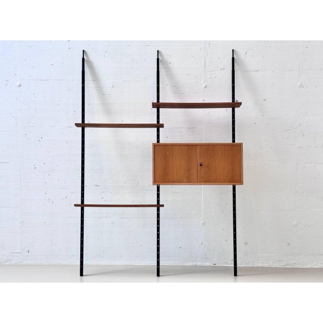 Telescopic Wall Shelf with Hanging Cabinet, 1960s For Sale - Image 5 of 17