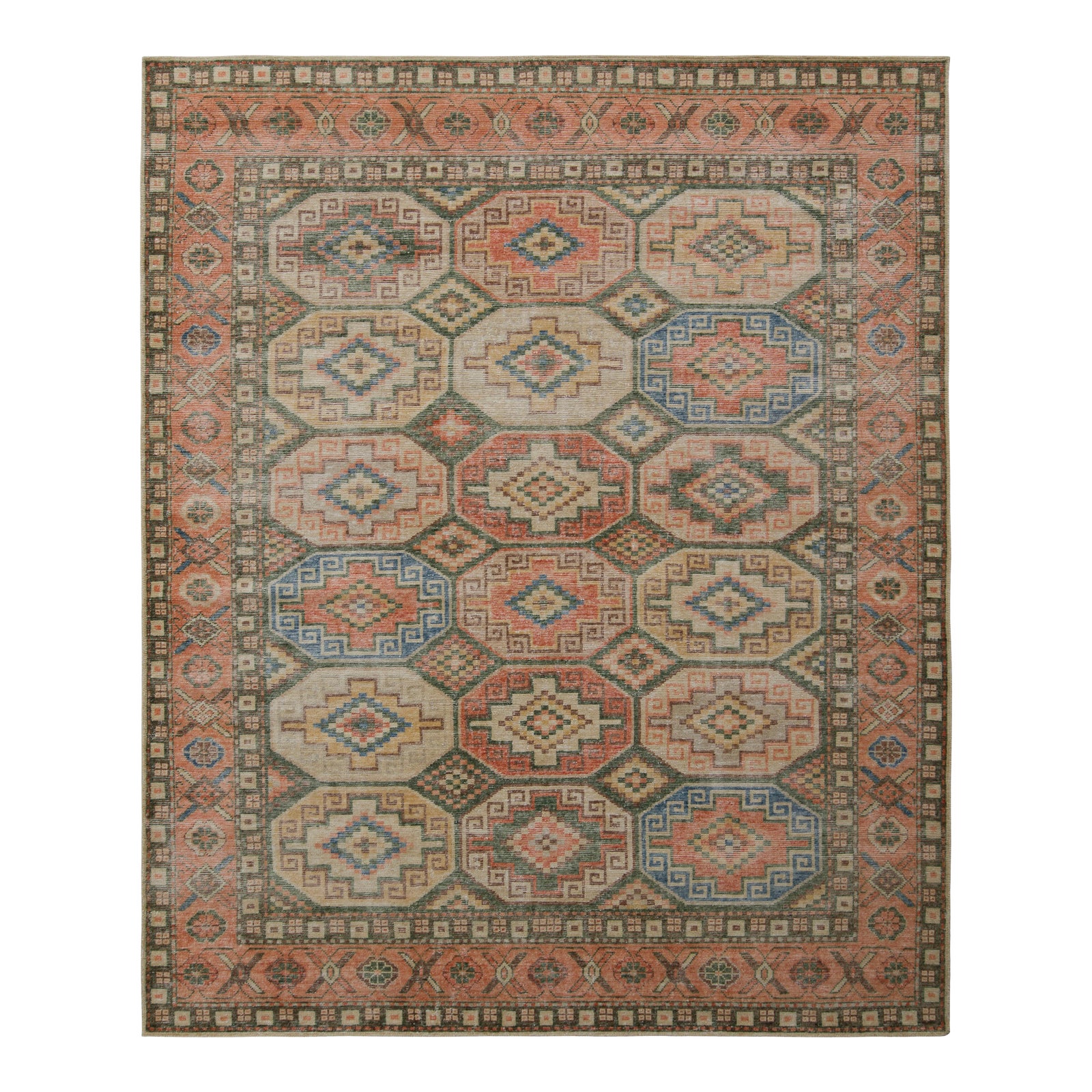 Rug & Kilim’s Sina Square Rug in Rust, 3x3 | Chairish