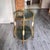 Vintage Brass and Onyx Serving Trolley with Glass, 1960 For Sale - Image 4 of 12