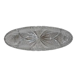Antique Brilliant Cut Glass Serving Dish