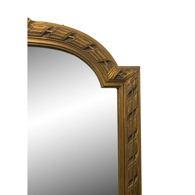 Mid 20th Century Louis XVI Style Gilted Wood Mirror For Sale - Image 4 of 9