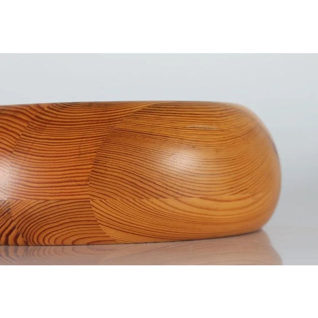 1970s Large Swedish Bowl in Pine by Stig Johnsson, 1970s For Sale - Image 5 of 12
