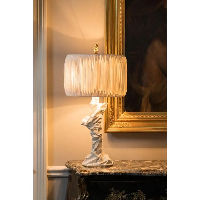 Charta alba ii table lamp by studio palatin. Dimensions: h 75 x d 35 cm materials: biscuit porcelain, 24k gilded brass,...