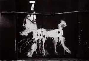 Carlos Gustavo, Peter Mayer Dog on Dumpster, Nyc, Gelatin Silver Print on Fiber Paper, Signed Verso