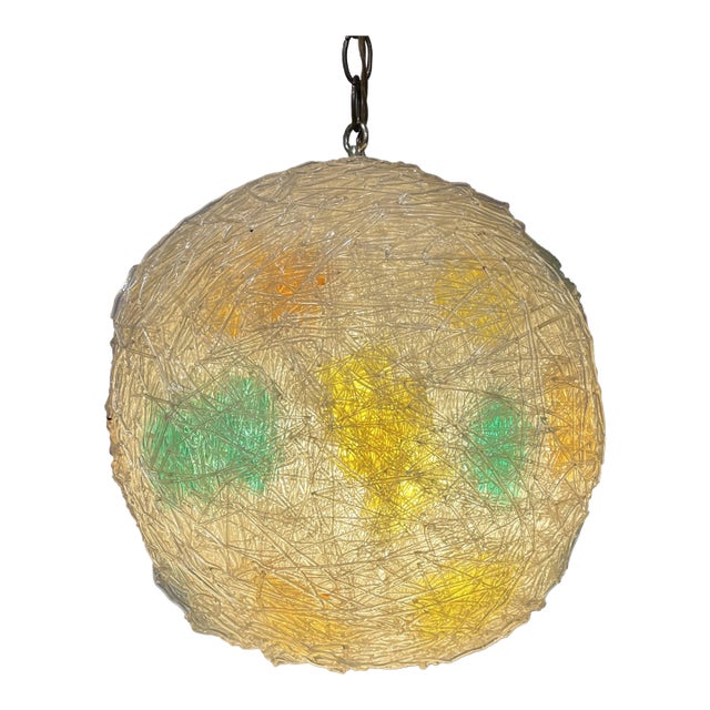 Mid 20th Century MCM Lucite Hanging Lamp For Sale