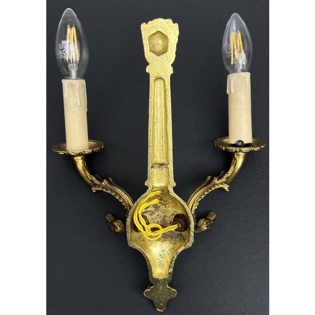 Vintage French Style Wall Sconces, Set of 2 For Sale - Image 14 of 15