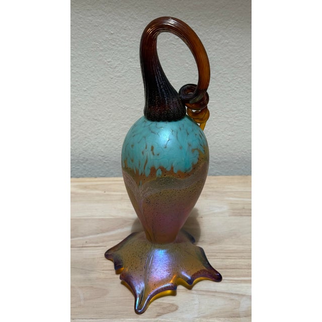 Glass 2018 Jack Pine Hand Blown Iridescent Art Glass Sculpture For Sale - Image 7 of 11