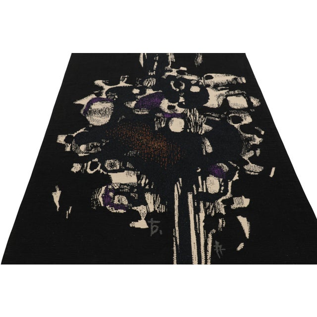 Rug & Kilim Signed Vintage Andre Borderie Tapestry With Abstract Patterns - Rug & Kilim For Sale - Image 4 of 8