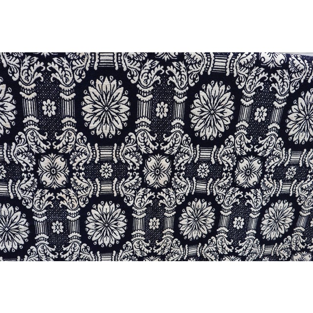 American Antique American Reversible Jacquard Coverlet, Wool and Cotton, Dated 1848 For Sale - Image 3 of 16