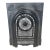 Late 19th Century Cast Iron Ornate Victorian Cast Iron Fireplace Insert and Summer Hood 27" X 21.25" For Sale