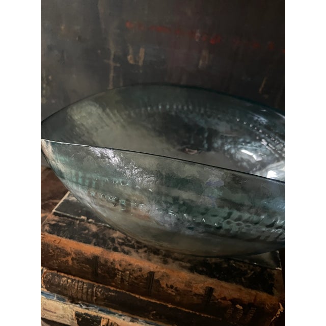 Murano Vintage Murano Yalos Casa Blue Bowl For Sale - Image 4 of 11