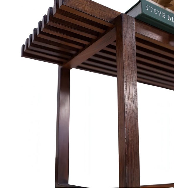 Wood Mid-Century Scandinavian Modern Slatted Bench in Teak, 1960s For Sale - Image 7 of 13