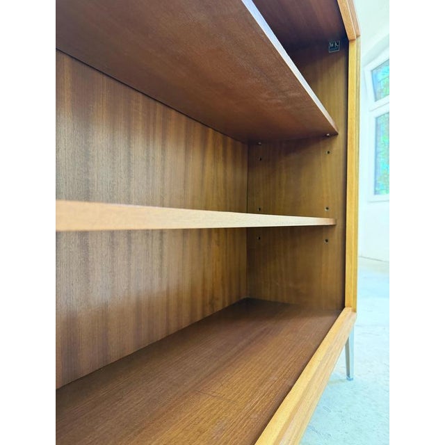 Walnut Bookcase with New Chrome Feet from Wk Möbel For Sale - Image 5 of 11