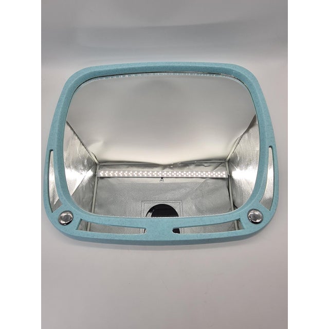 Vintage European Wall Mirror in Blue Plastic Frame, 1980s For Sale - Image 6 of 12