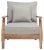 Martinique Wood Patio Armchair - Natural/Grey For Sale - Image 11 of 11