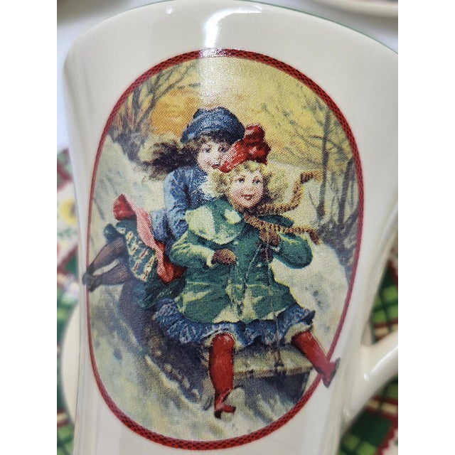 Saint Petersburg Collection Christmas Service from Niderviller Earthenware, France, 1990s, Set of 7 For Sale - Image 12 of 16