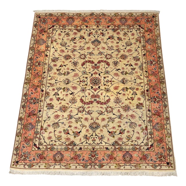 Middle Eastern Tabriz 60 Ray Rug For Sale