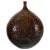 Ceramic Large Artisan Ceramic Vase with Glossy Honeycomb Texture in Deep Brown Tones For Sale - Image 7 of 12