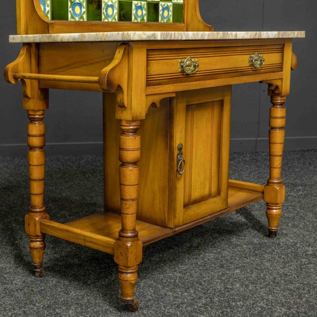 Edwardian Ash Washstand, 1890s For Sale - Image 13 of 18