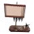 1920s Art Deco Table Lamp With Silk Embellished Fringe Shade For Sale