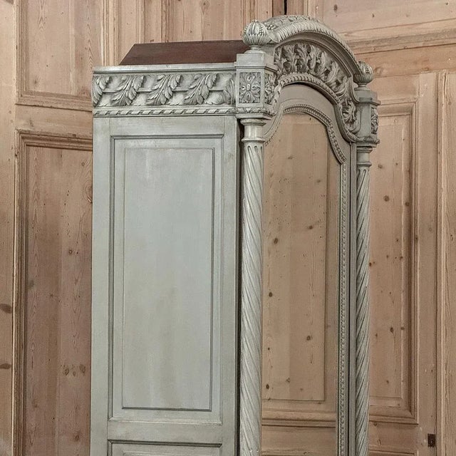 19th Century French Louis XVI Painted Armoire For Sale - Image 10 of 18