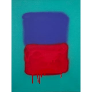 Abstract, Modern Color Field Painting From the Series Bleeding Rothko “Green, Purple, Red” For Sale