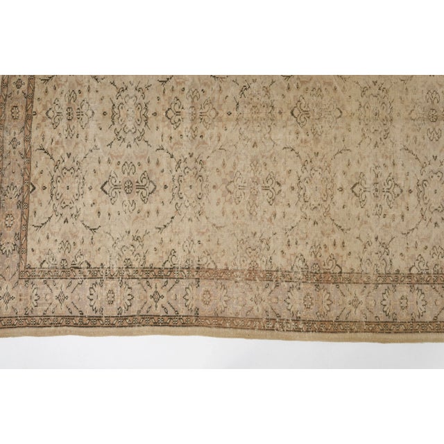 Textile Vintage Hanknotted Floor Turkish Rug For Sale - Image 7 of 9