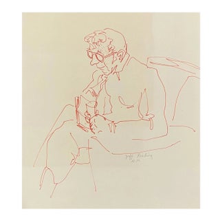 Neil Meitzler Jeff Reading Drawing For Sale