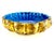 Vintage Italian Blue Crackle Glaze & Gilt Scalloped Ceramic Bowl For Sale In Little Rock - Image 6 of 11